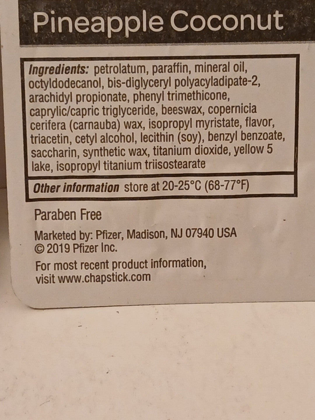 2 Pack Pineapple Coconut Lip Balm Tubes - Sealed 0.15 oz Each