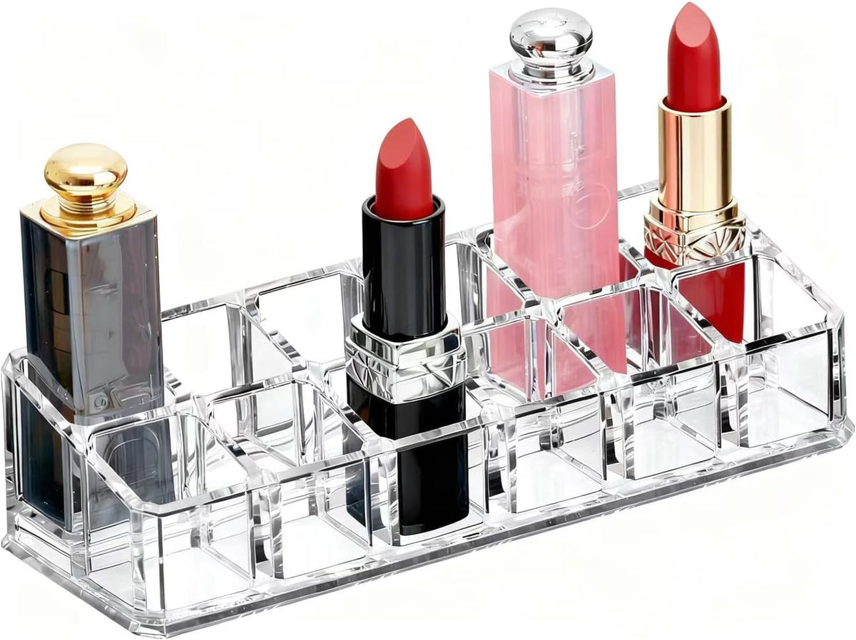 Clear Acrylic Lipstick & Makeup Organizer 26 Slots Storage Case