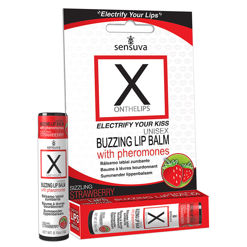 Buzzing Pheromone Lip Balm for Sensual Kisses - All Flavors Included