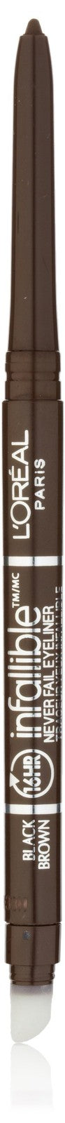 Long-Lasting Mechanical Eyeliner Pencil - Black Brown, 16HR Smudge-proof