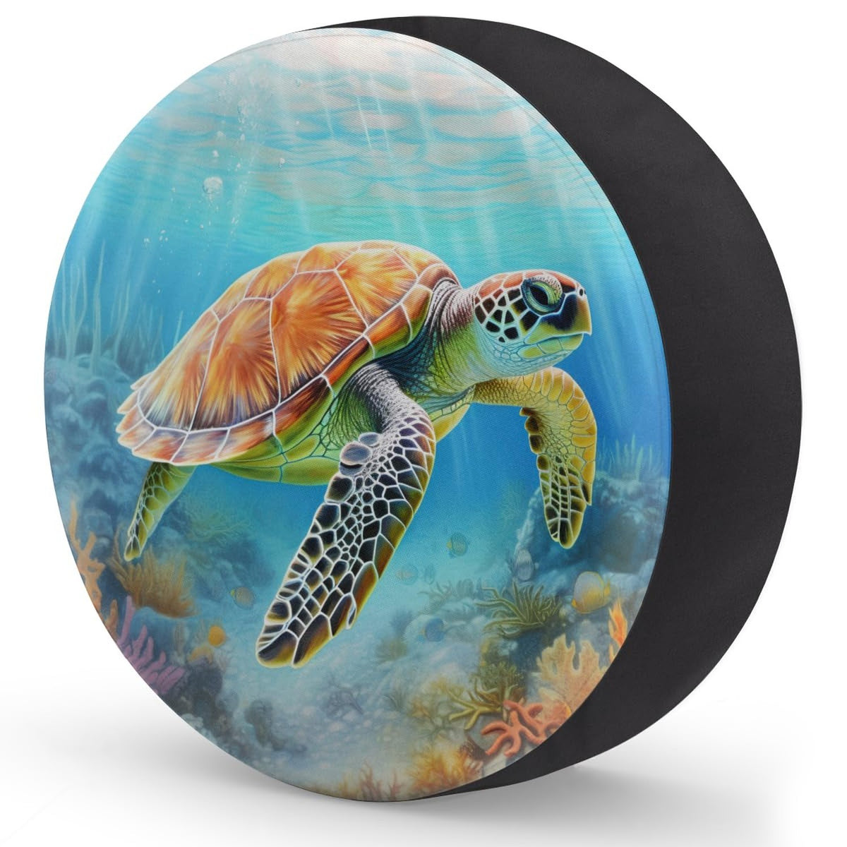 16 Inch Waterproof Tire Cover with Sea Turtle Design for RV SUV Trailer