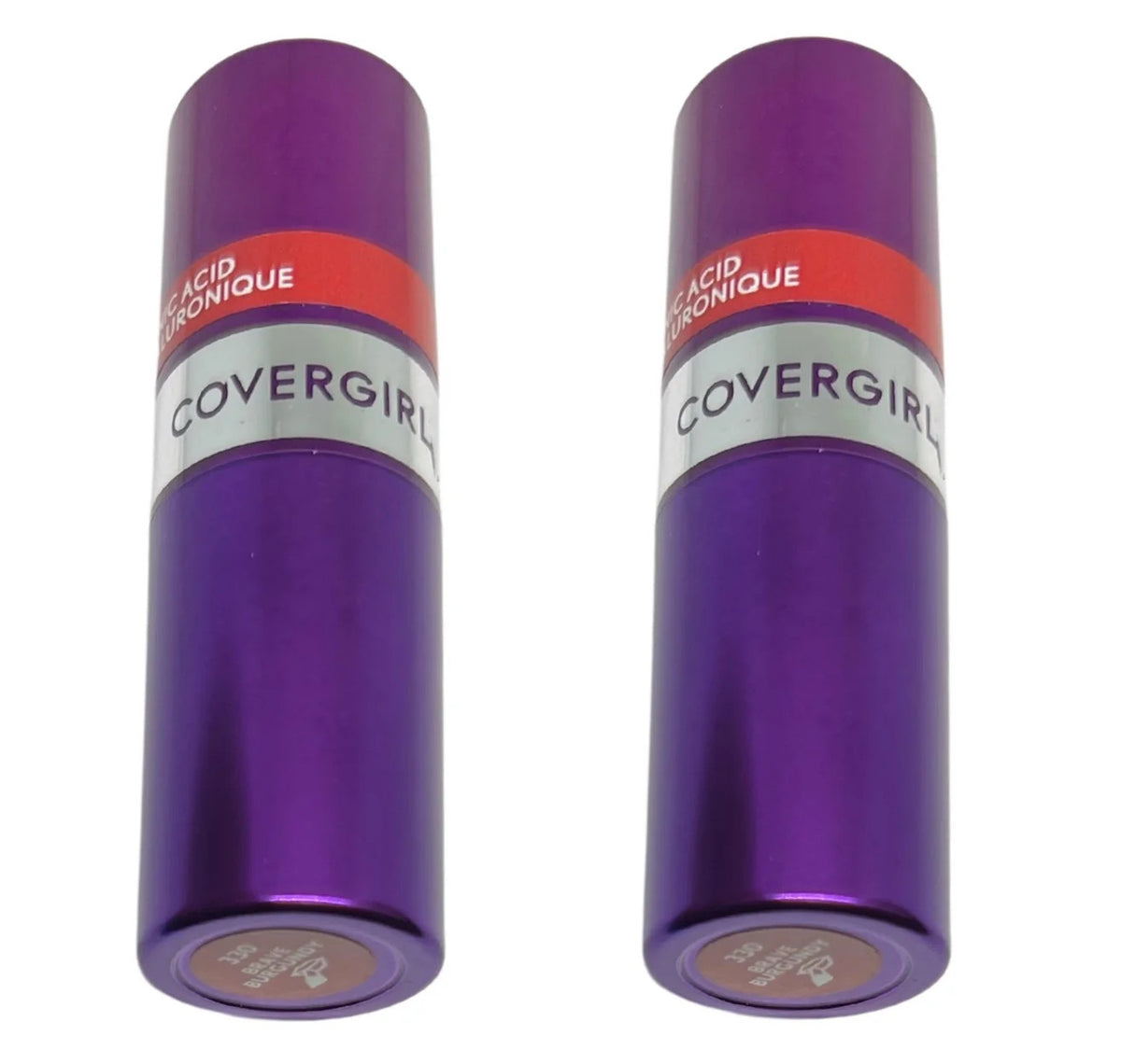 CoverGirl Simply Ageless Moisture Renew Lipstick Brave Burgundy - Pack of 2