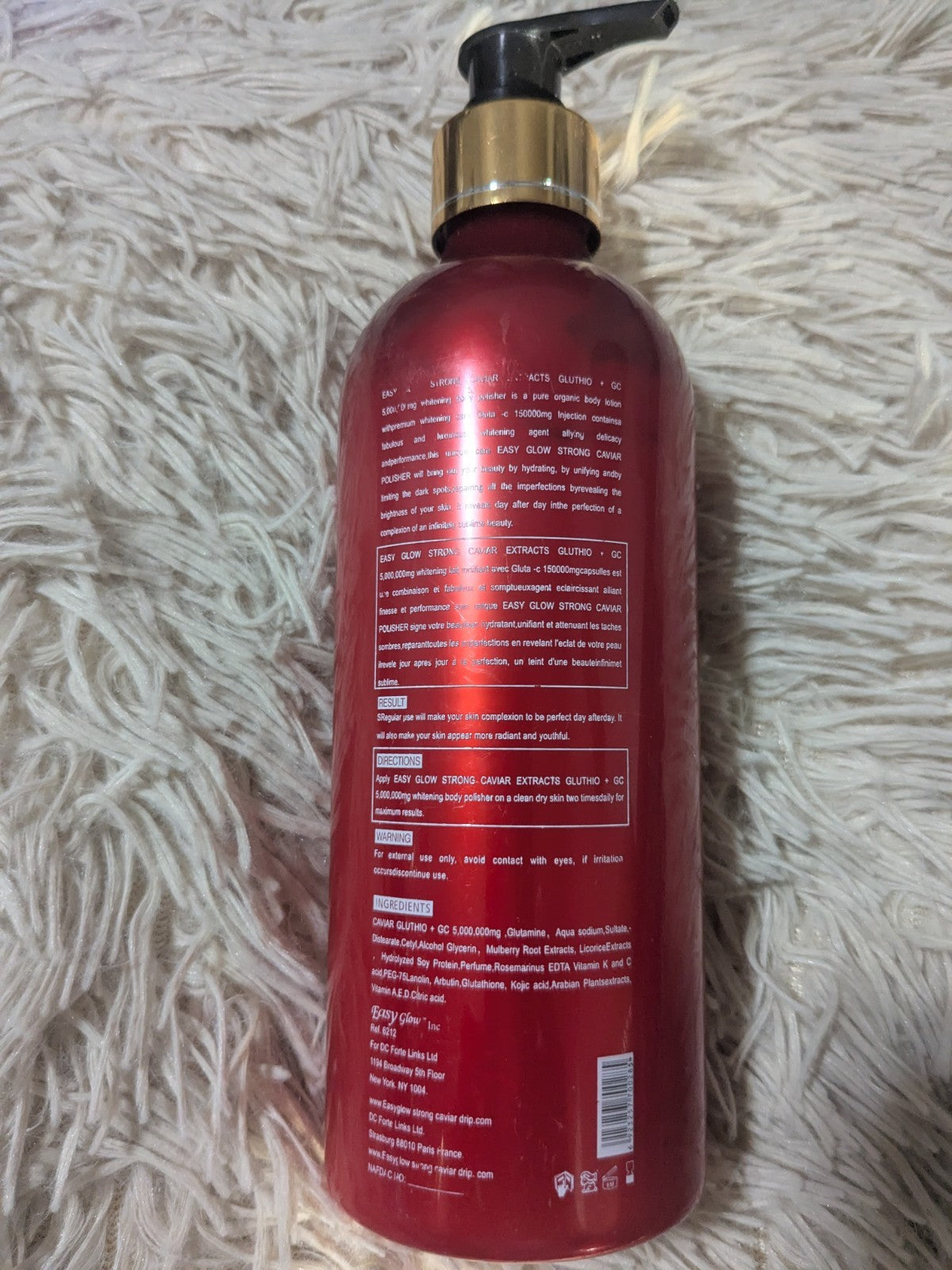 Caviar Drop Body Polisher Lotion 500ml with Glutathione & Caviar Extracts