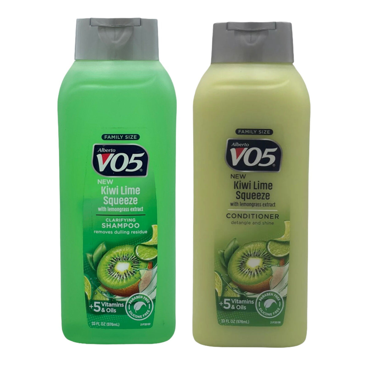 VO5 Kiwi Lime Squeeze Shampoo & Conditioner Set 33 oz 5 Vitamins Oils