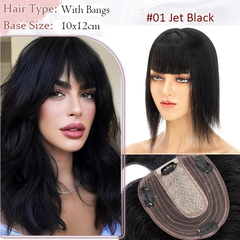 Women Clip-in Hairpiece for Hair Loss & Volume - 100% Remy Human Hair