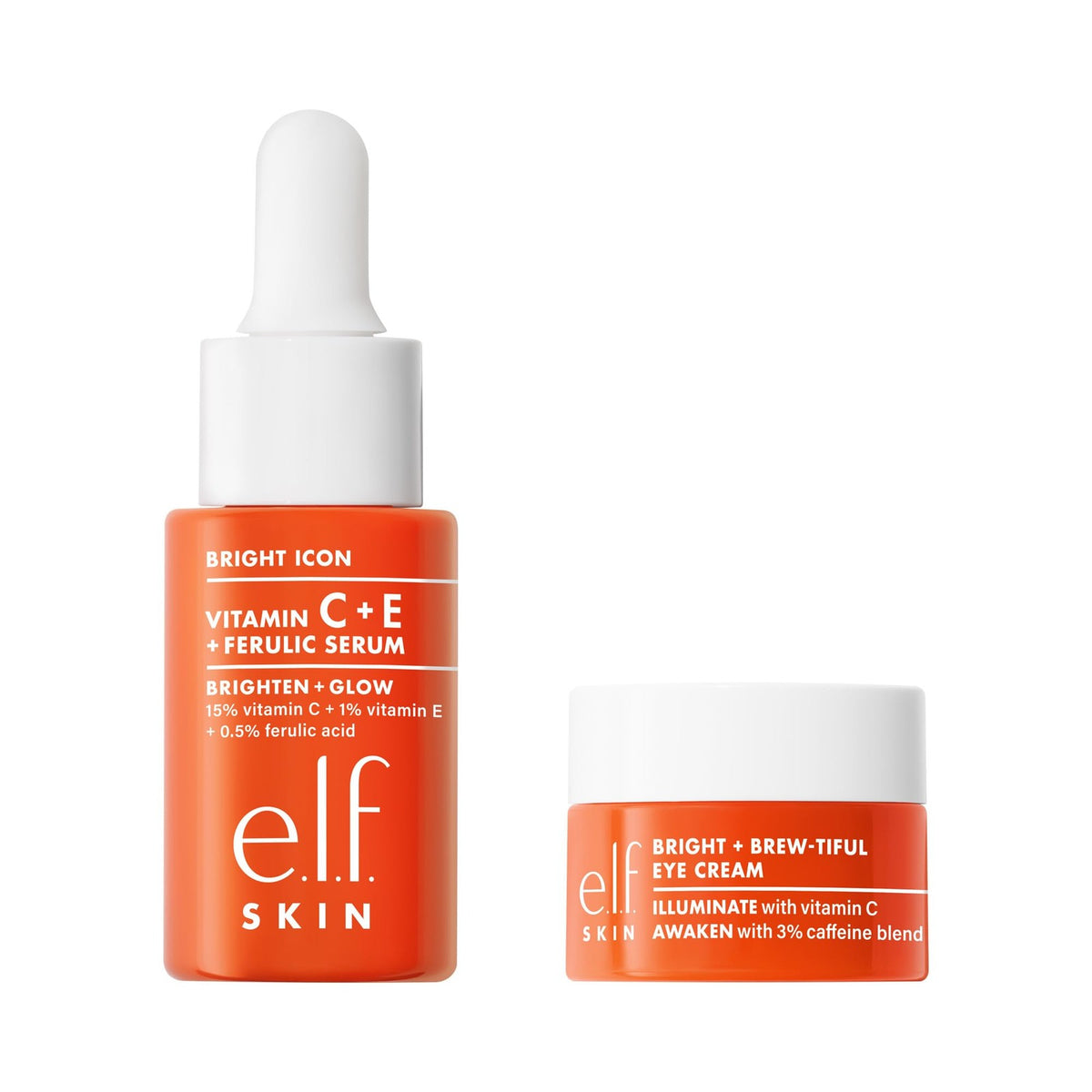 e.l.f. Skin Brightening Besties Duo Travel Skincare Set - Mini Orange