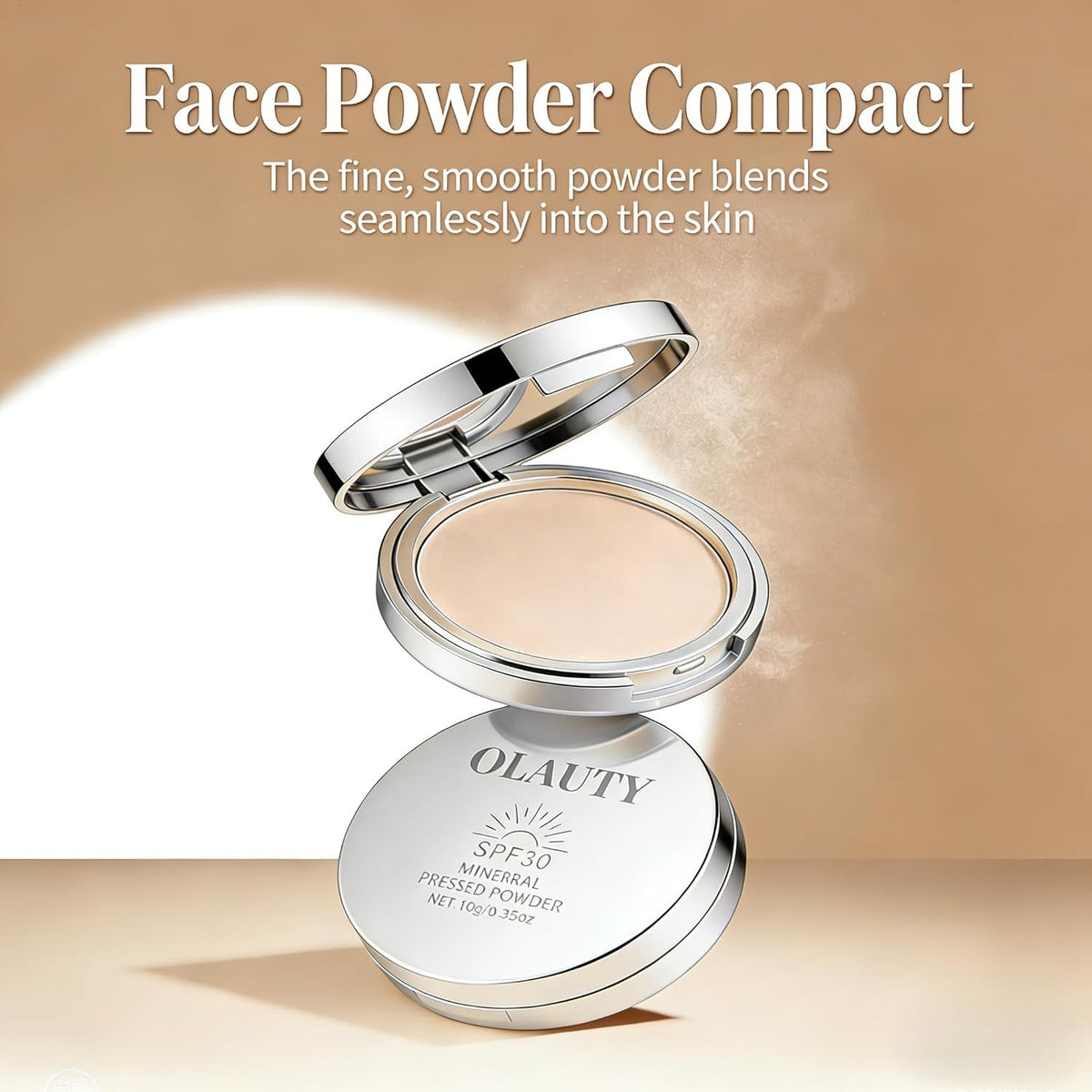 Mineral Powder Foundation with SPF 30, 4-in-1 Sun Protection Face Powder - Light to Medium Coverage