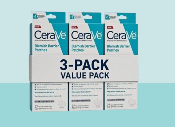 Cerave Blemish Barrier Patches - 22 Count with 2 Sizes for Acne Treatment