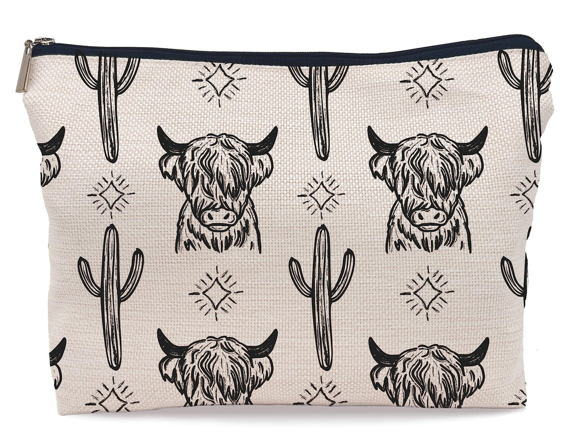 Western Cowgirl Makeup Bag - Portable Cosmetic Organizer for Travel & Gifts