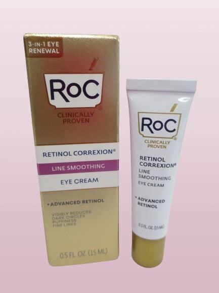 Retinol Eye Cream Set - Line Smoothing Treatment, 3 Pack, 0.5 oz Each