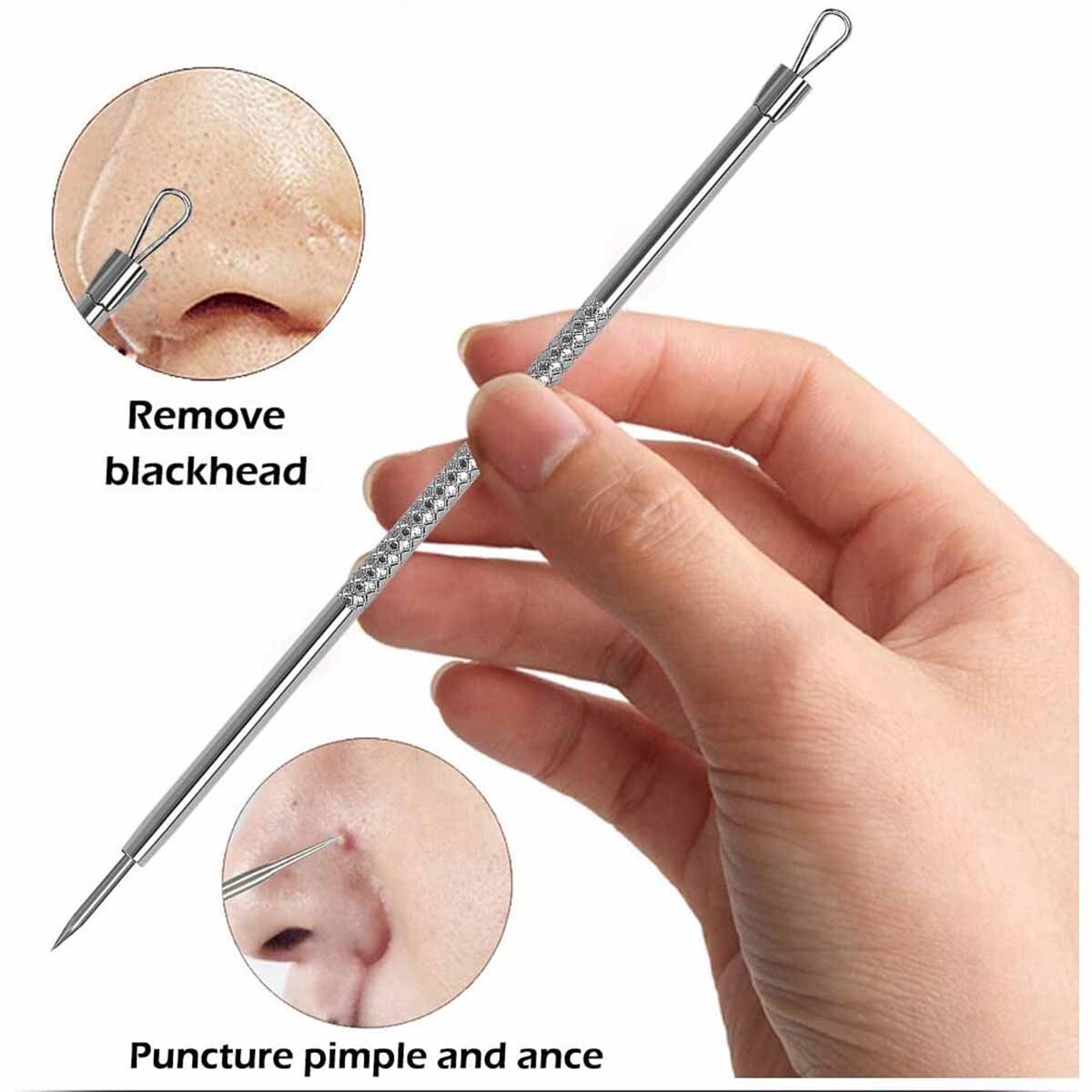 Blackhead Remover Tool Kit with 16 Extraction Heads - Pimple & Acne Spot Tool