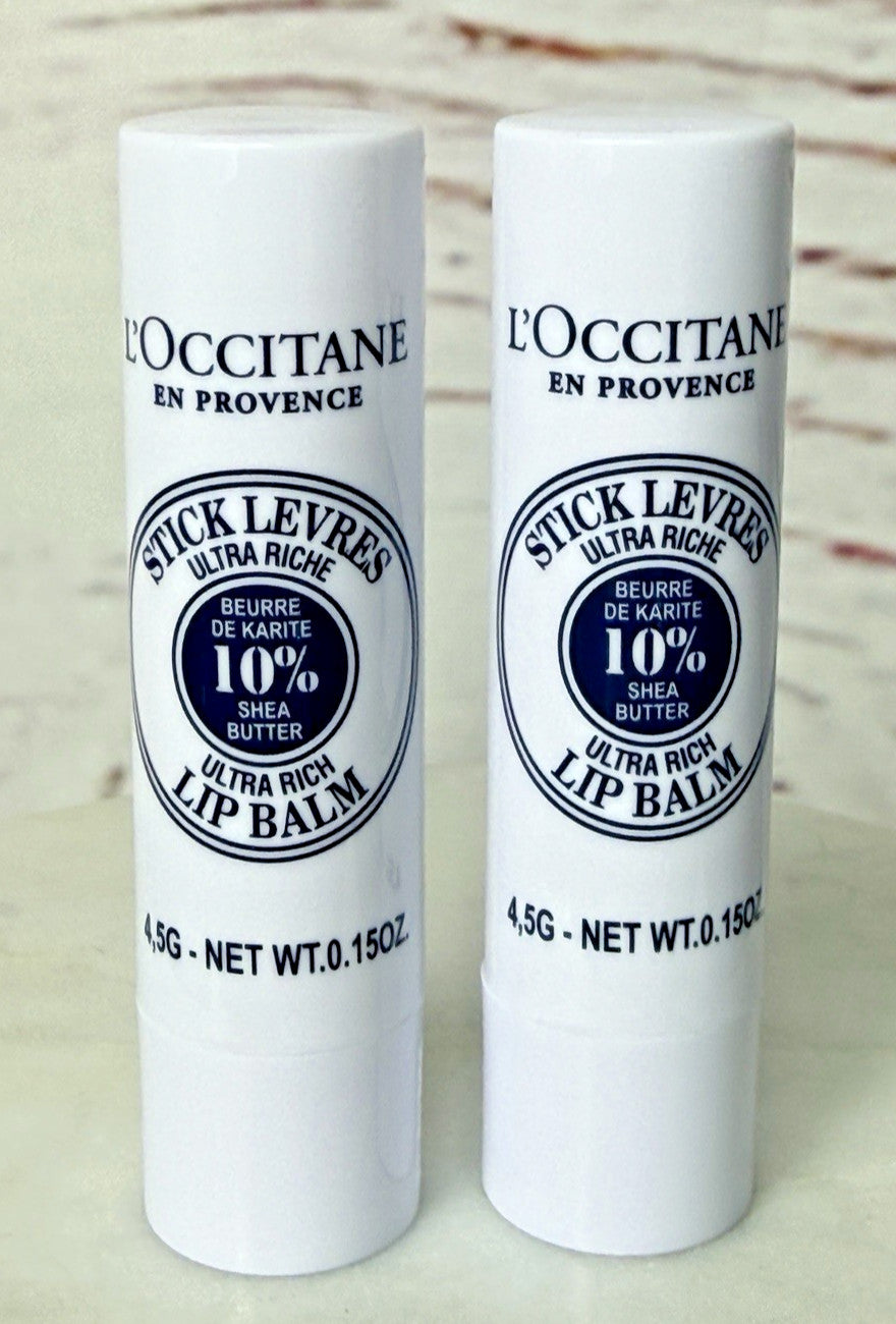Moisturizing Shea Butter Lip Balm Stick Set for Dry Lips – Pack of 2
