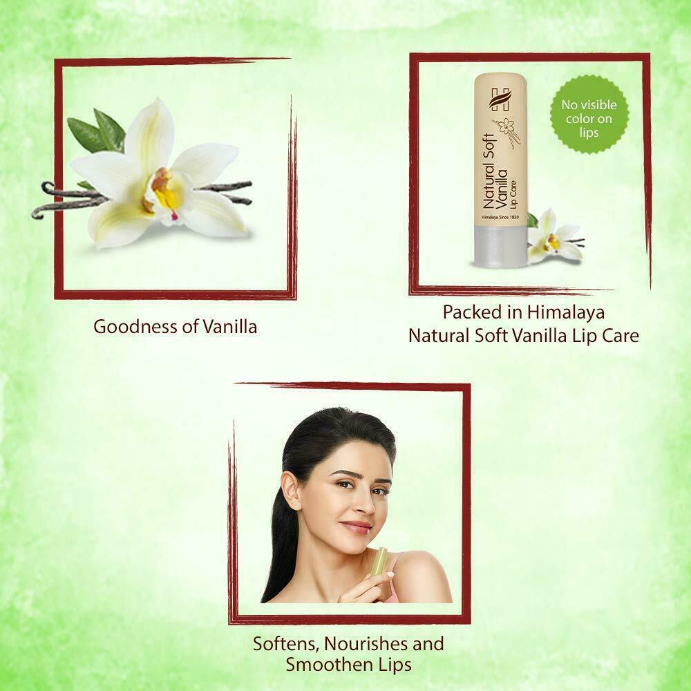 Natural Vanilla Lip Balm Set - Soft Moisturizing Lip Care with Vitamin E, 4.5g x 2