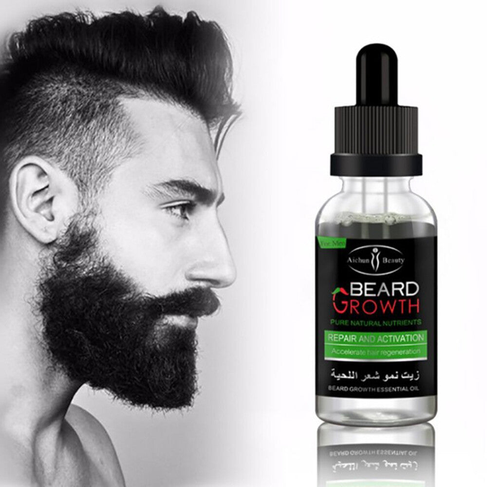 Natural Beard Growth Oil for Faster Facial Hair Growth Men’s Beard Serum