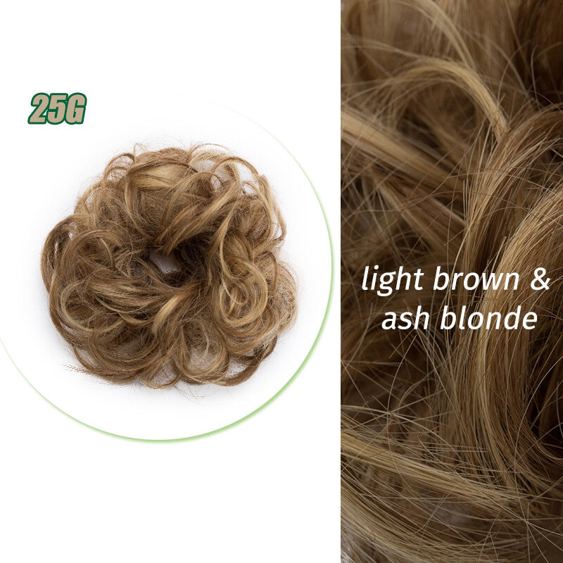 Curly Messy Bun Hair Piece Scrunchie Thick Updo Hair Extensions - Real Human Hair