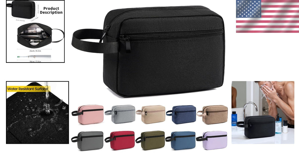 Water-Resistant Hanging Toiletry Bag for Men & Women Travel Organizer