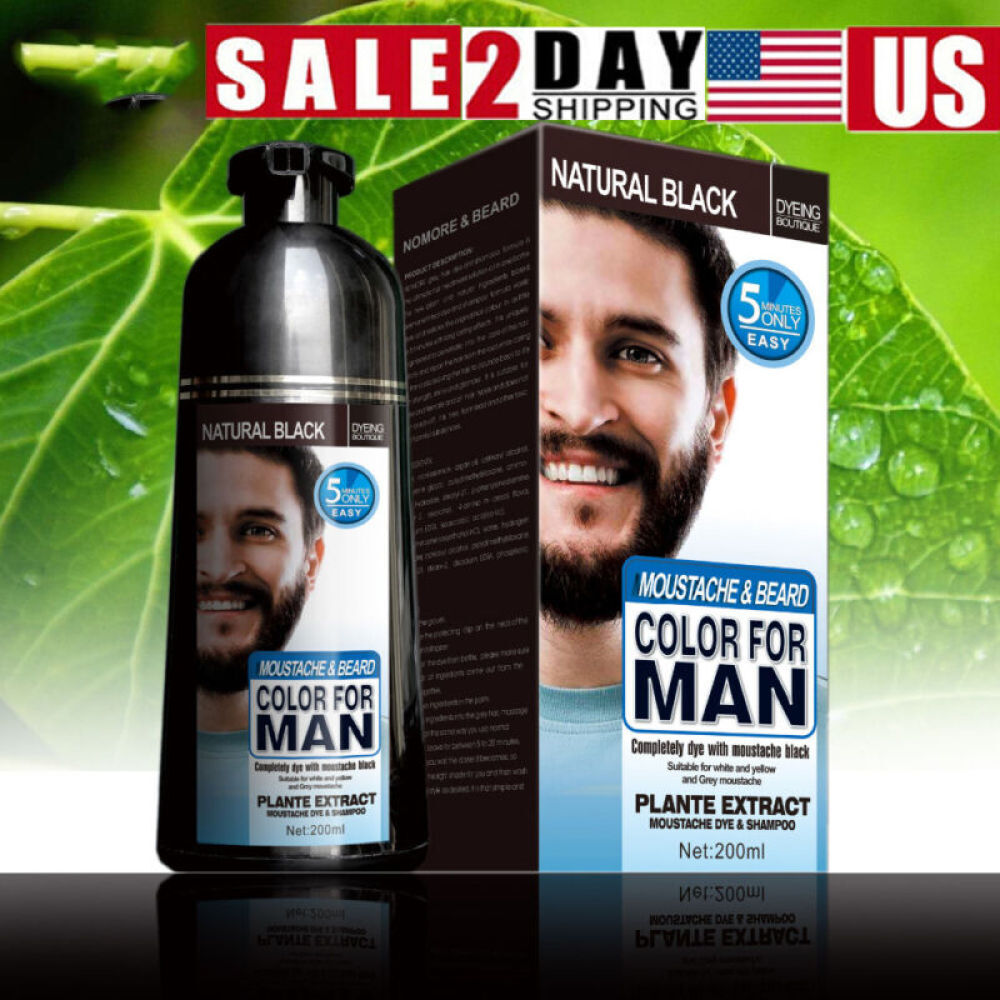 Permanent Black Beard Dye Shampoo 200ml