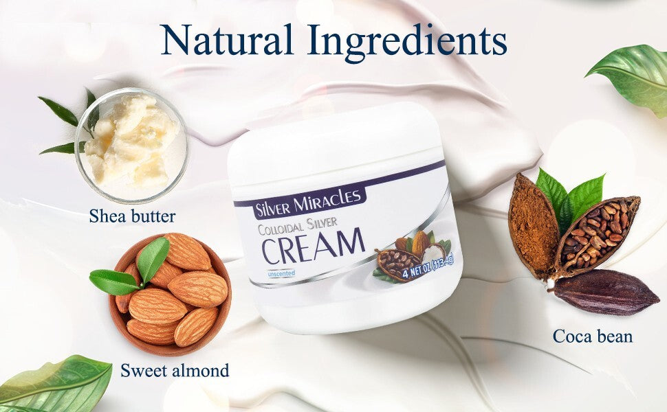 Colloidal Silver Cream – Shea Butter & Cocoa Butter Moisturizer