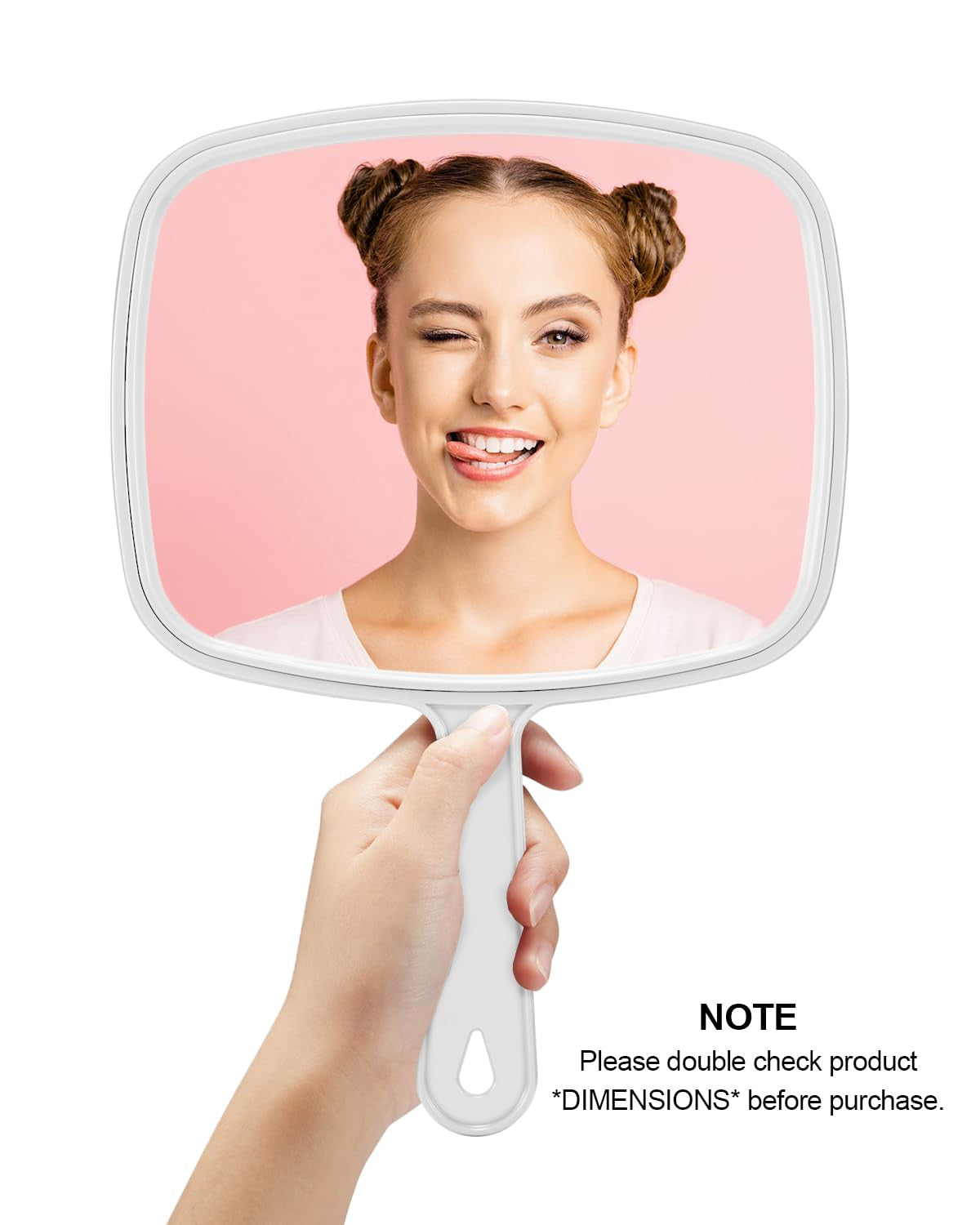 Large Handheld Mirror for Salon & Hairdressing with Handle - Extra Large Viewing