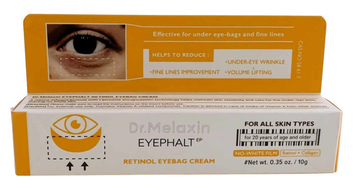 Eye Puffiness & Dark Circles Cream with Retinol - No White Film 0.35oz