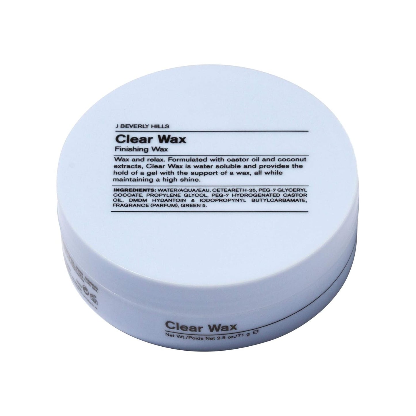 Clear Hair Wax Finishing Styling Wax 71g - Flexible Hold & Shine