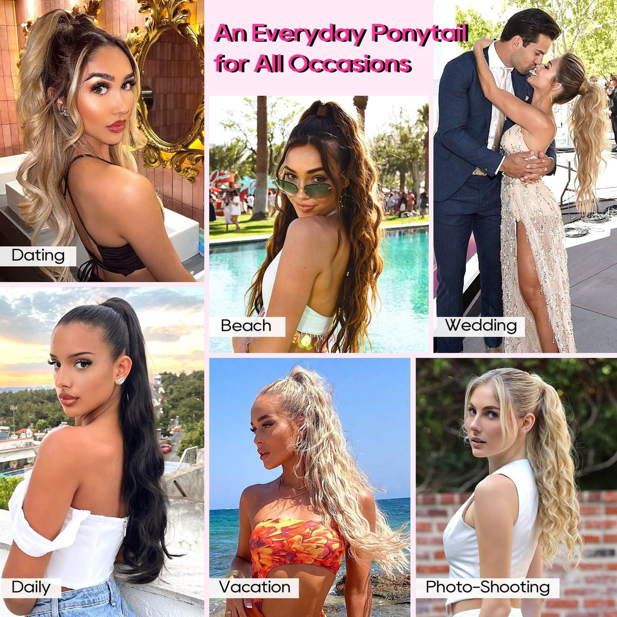 Claw Clip Ponytail Extension 24 Inch Dark Ash Blonde with Golden Ends