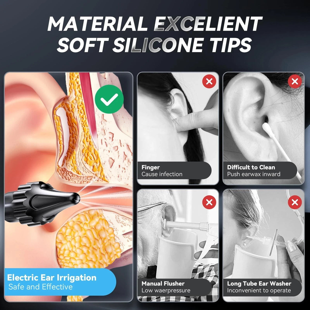 Electric Ear Wax Removal Kit with 5 Pressure Modes - Personal Care