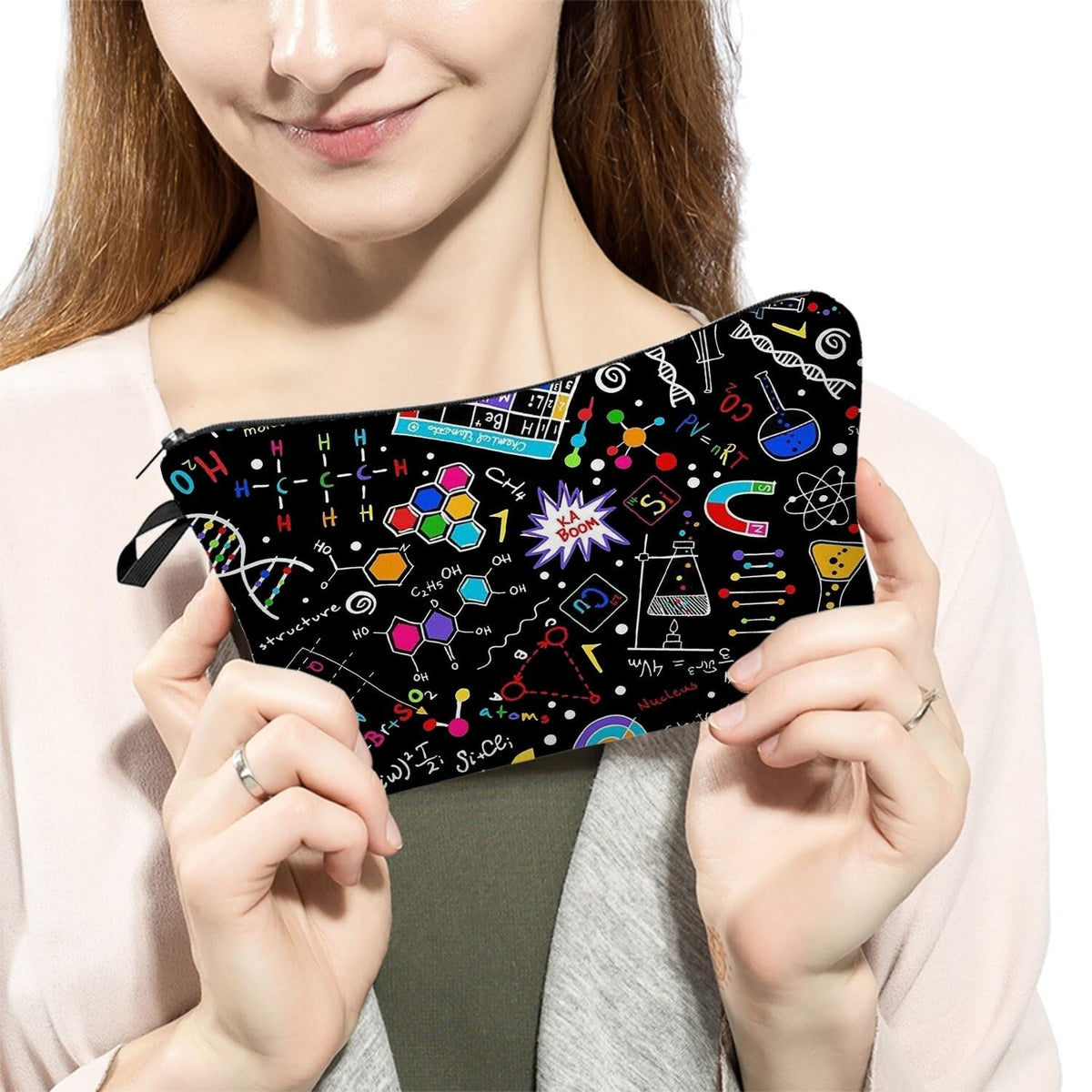 Chemical Elements Makeup Bag - Small Cosmetic Organizer for Women