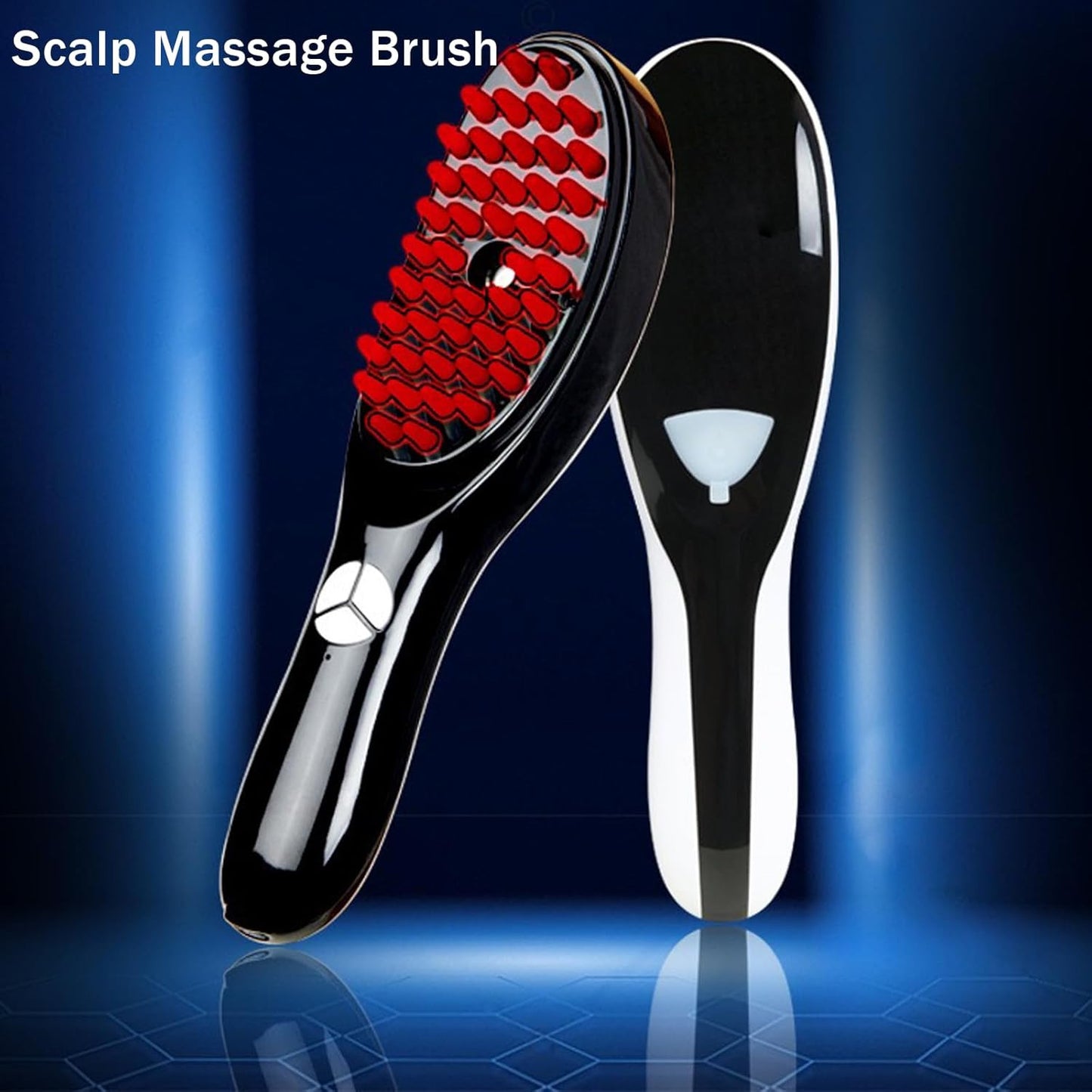 Electric Scalp Massage Brush with Soft Rubber Bristles - Head & Hair Relaxation Tool