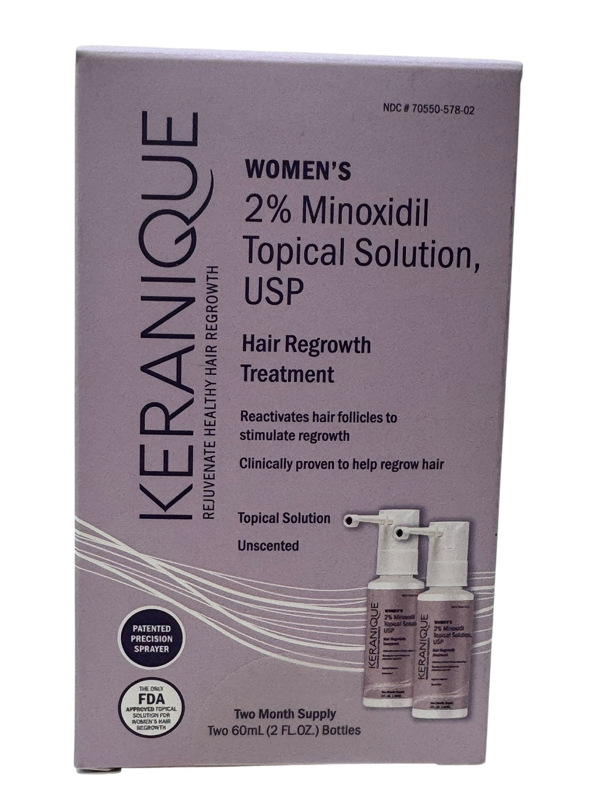 Keranique Women's Hair Regrowth Treatment - Two Month Supply, Hair Loss Solution