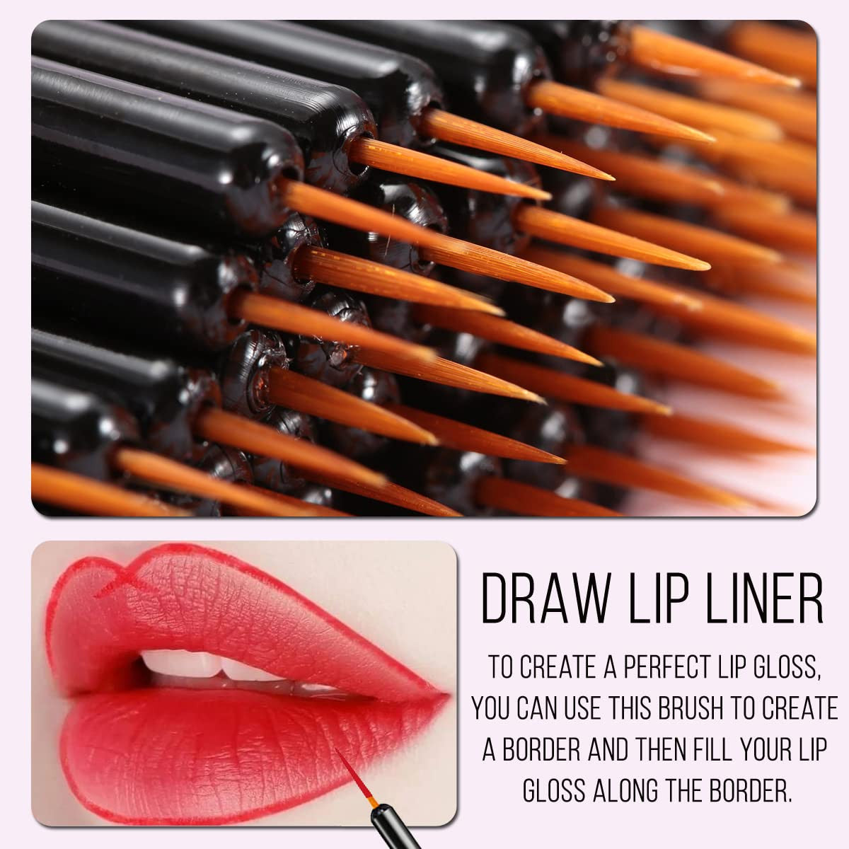 Disposable Eyeliner Brushes Set - 100 Hygienic Applicators for Eye Makeup