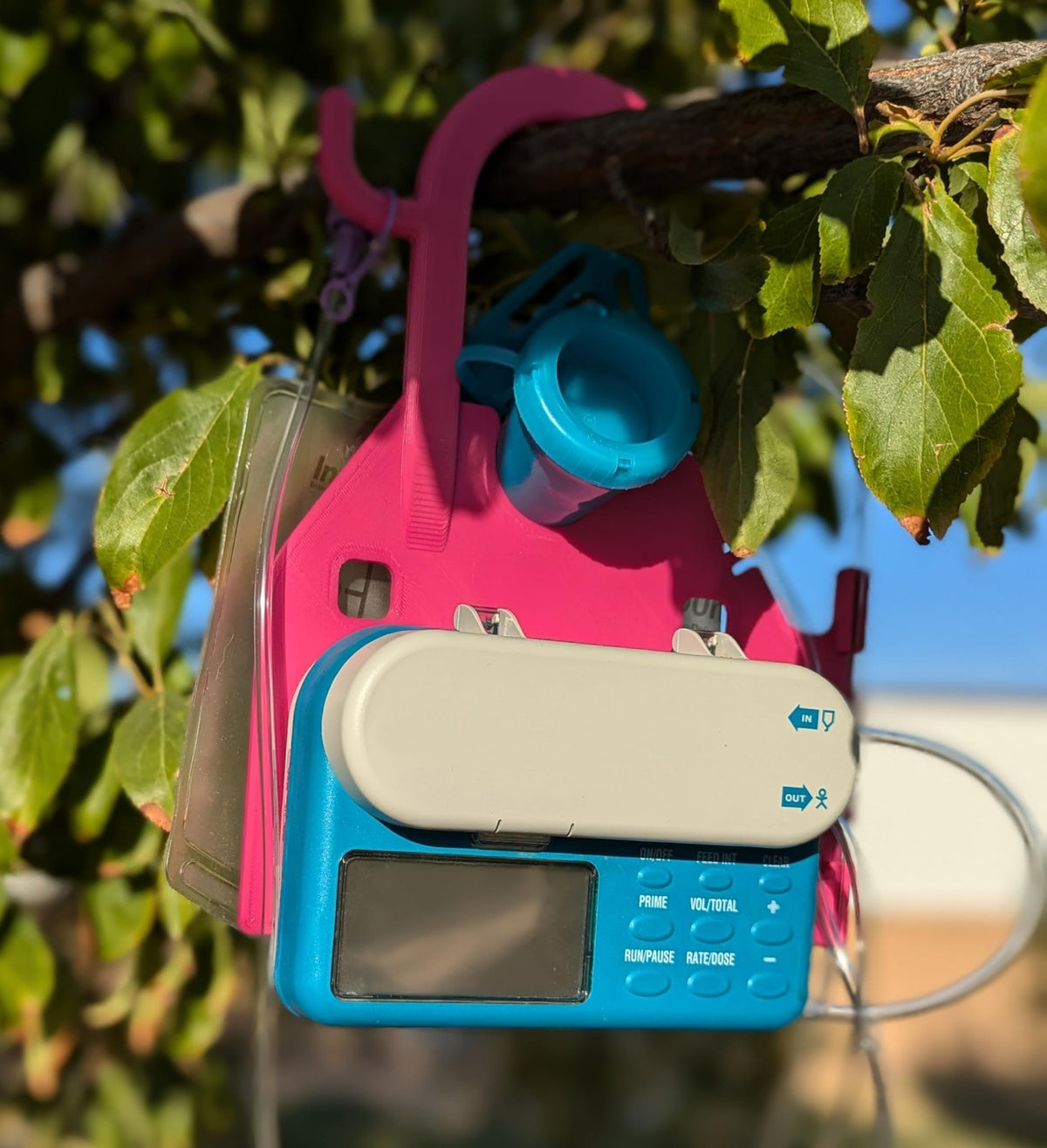 Pump Caddy for Infinity Pump - Pink, Organizer & Secure Hold