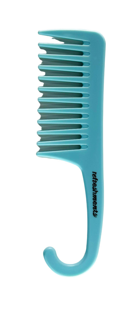 Wide Tooth Detangling Comb in Blue - Pack of 2 for Thick & Curly Hair