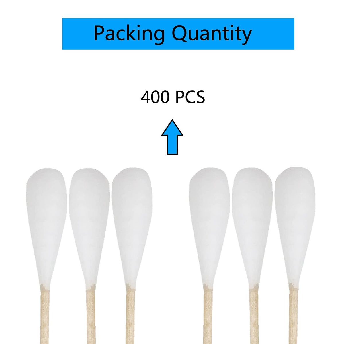 Long Cotton Swabs - 6 Inch Large Size Pet & Personal Care 400pcs