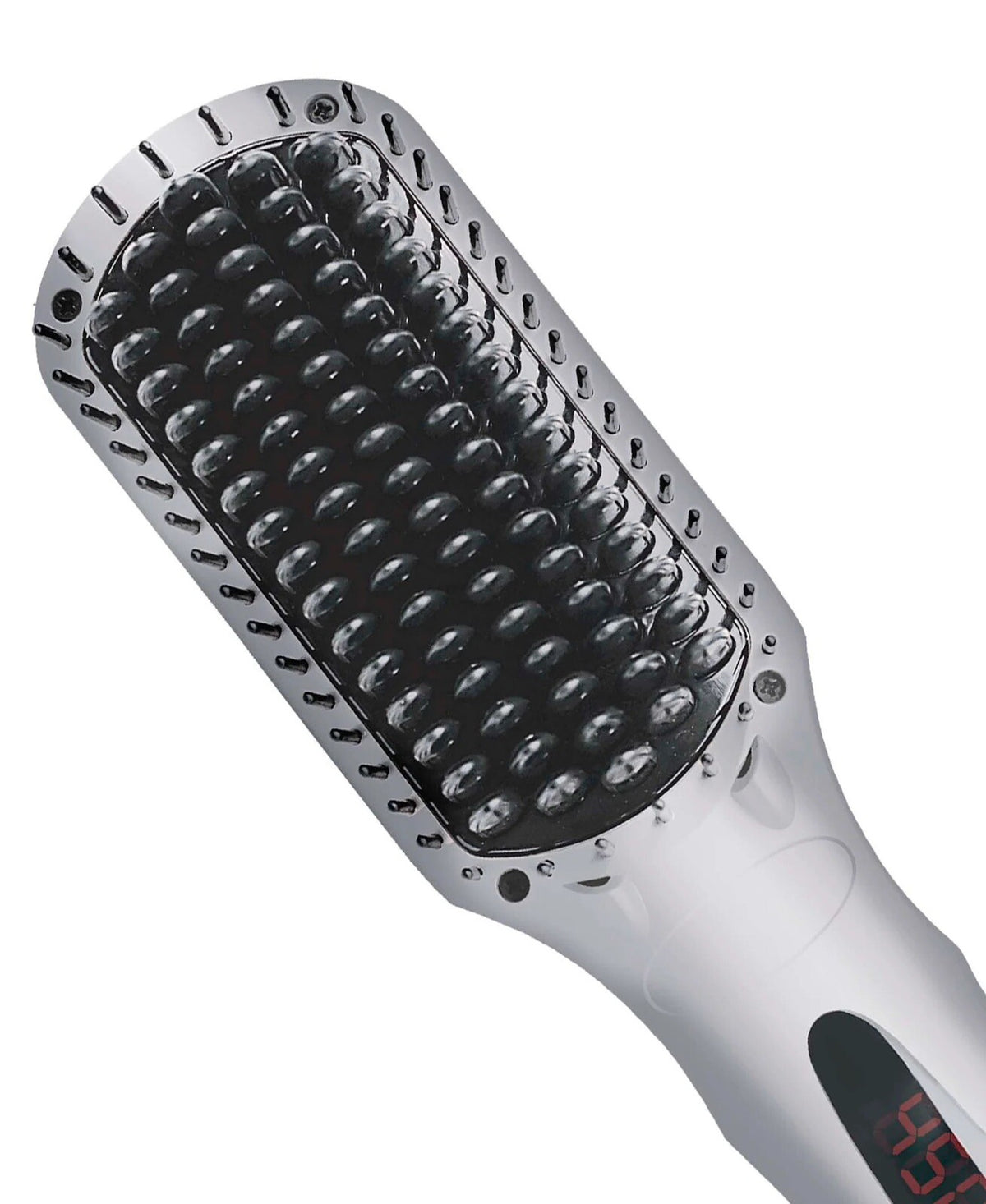 Tourmaline Infused Ceramic Straightening Brush - Hair Styling Tool for All Hair Types