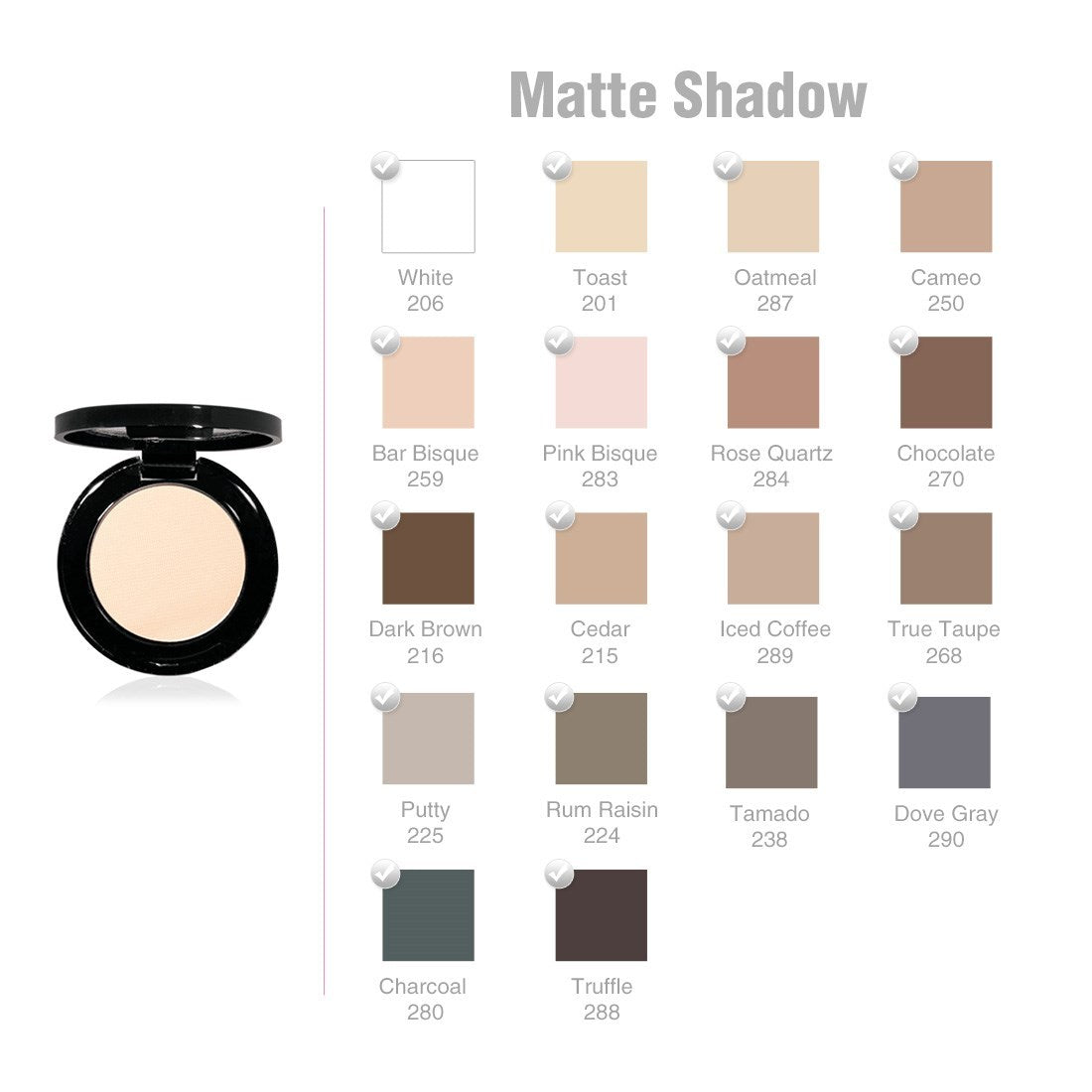 Matte Eye Shadow Palette - Tornado Rich Pigment & Full Coverage