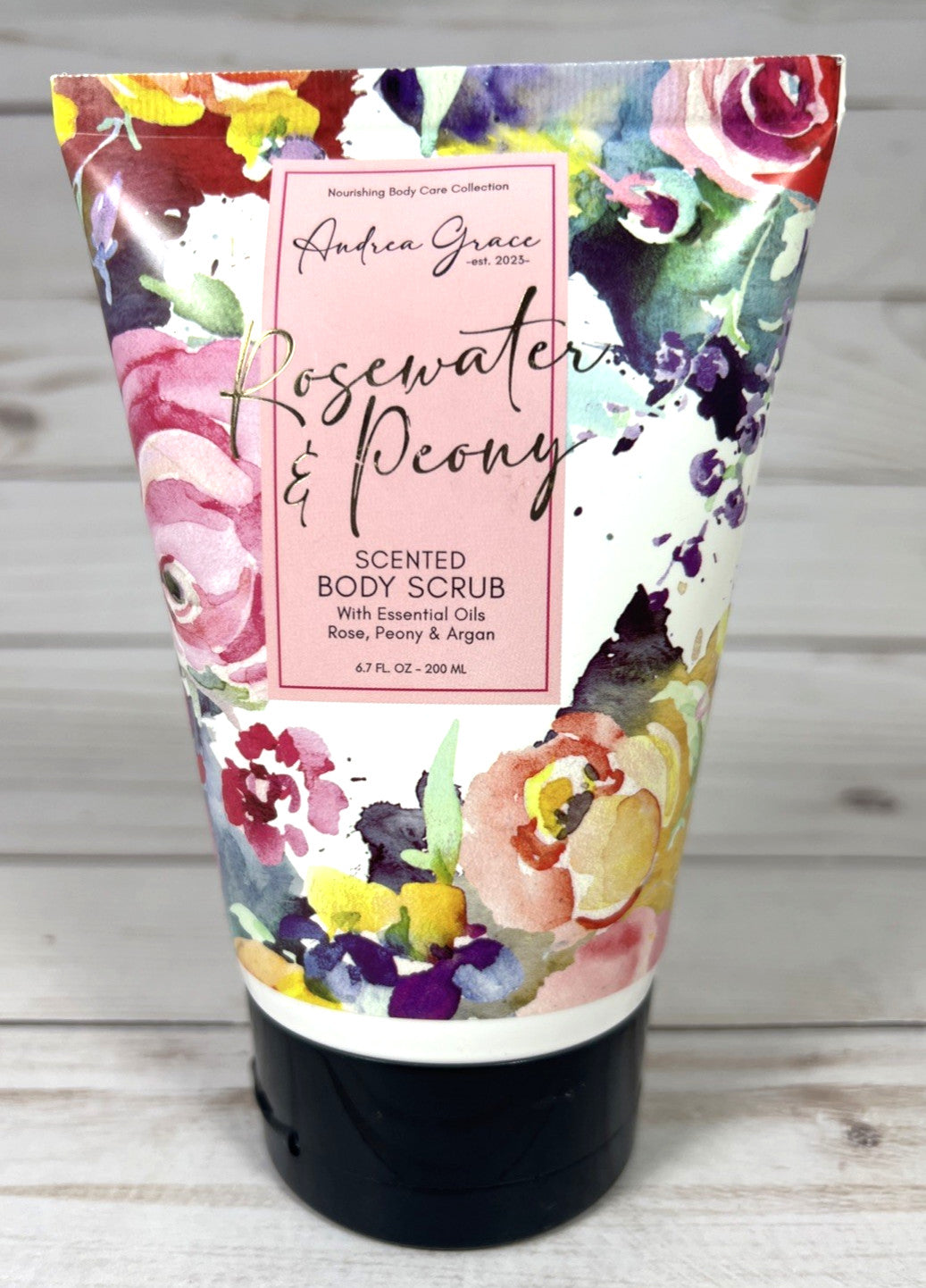 Andrea Grace Rosewater & Peony Scented Body Scrub Essential Oils