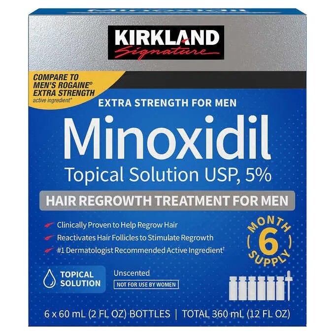 Kirkland Hair Regrowth Treatment For Men 5% Minoxidil Topical