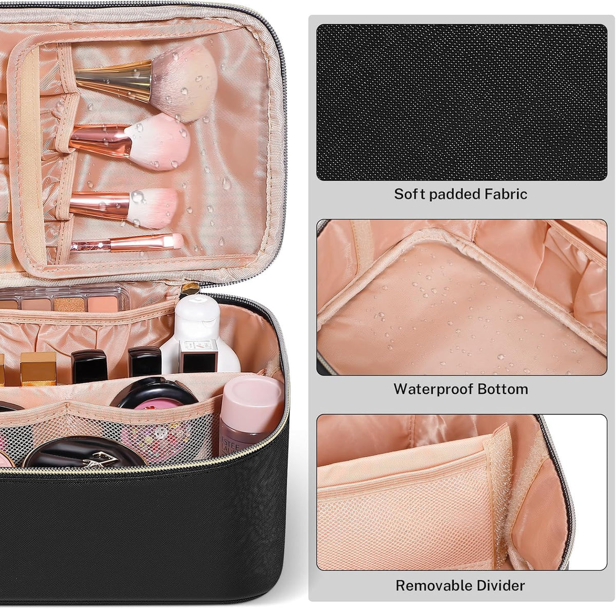 Large Capacity Waterproof Travel Makeup Bag for Women - Portable Organizer