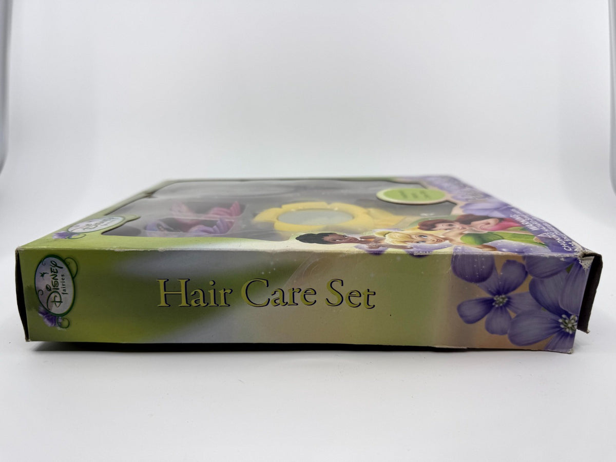 Disney Fairies Hair Care Set with Hairbrush, Mirror & Clips for Kids