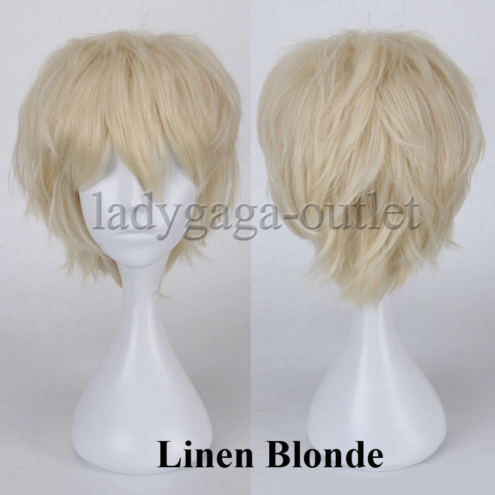 Unisex Short Pixie Wig for Cosplay and Costume Parties - Synthetic Hair