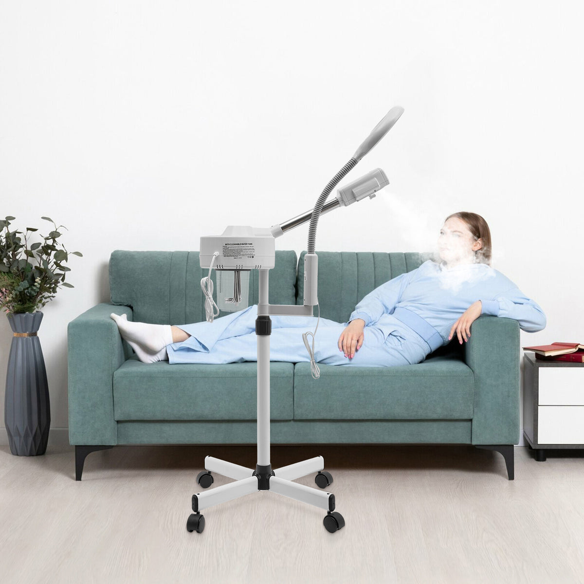 2-in-1 Facial Steamer with 5x Magnifying Lamp & Ozone