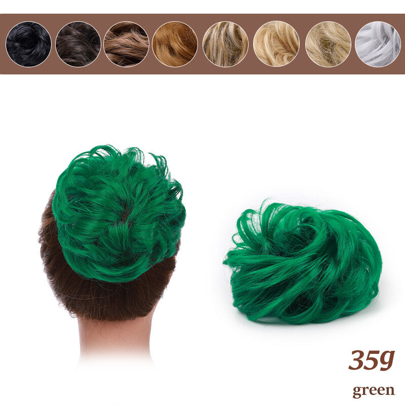 Thick Curly Messy Bun Hair Piece - Synthetic Hair Extensions for Updo & Volume