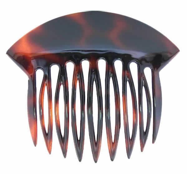 Handmade French Tortoise Side Comb 3.125 x 2 Inches Brown Hair Accessory