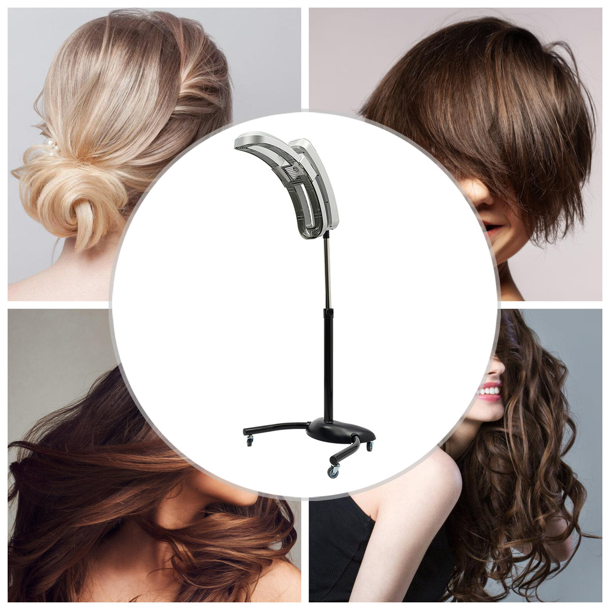 Vertical Standing Hair Dryer 950W with Adjustable Temperature & Cooling System