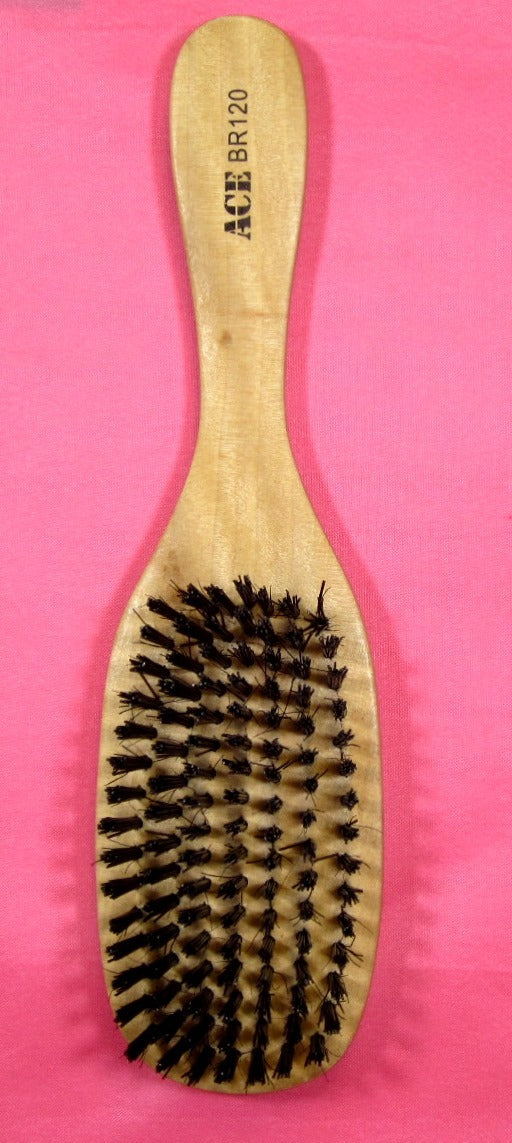 Wave Wooden Hair Brush with Boar Bristle - Soft & Hard Bristle Options