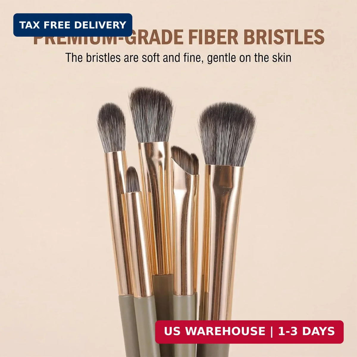 Professional Eye Makeup Brush Set - 5 Pcs Eyeshadow & Eyebrow Brushes