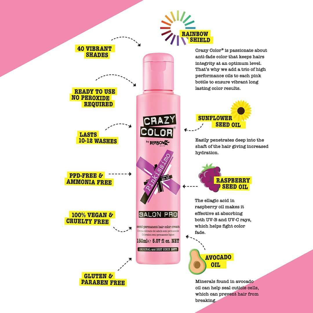 Semi-Permanent UV Reactive Hair Dye - Neon Orange, 150ml