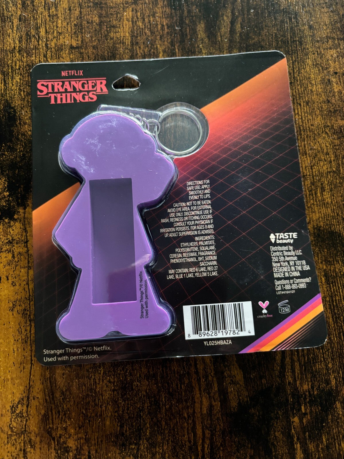 Stranger Things Lip Balm Stick & Keychain Set - Mixed Berry Flavor