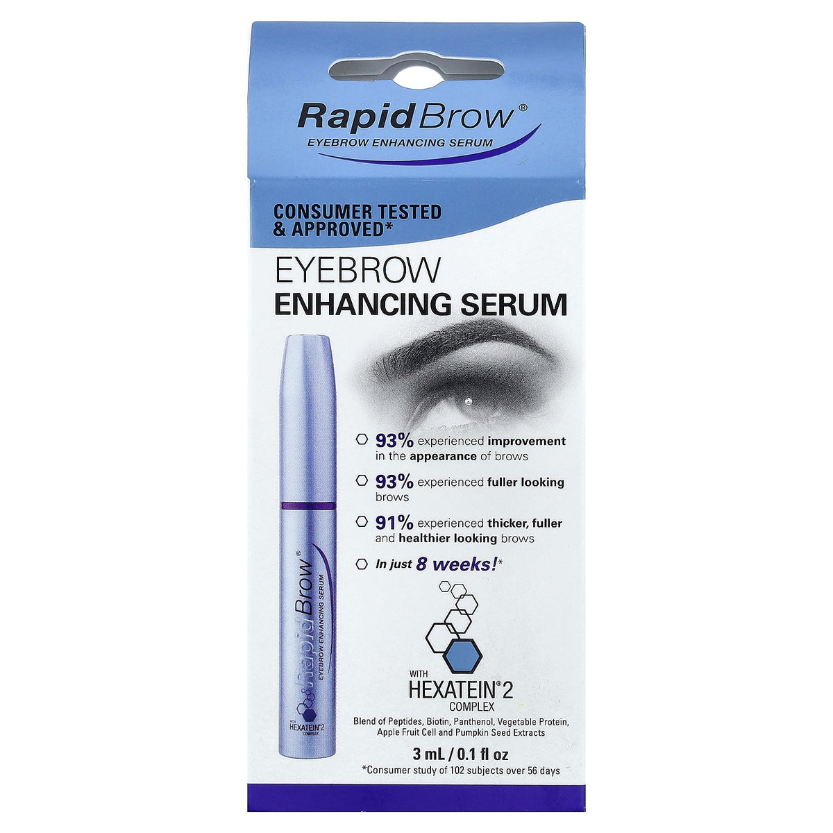 Eyebrow Enhancing Serum - Fuller, Thicker Brows in 8 Weeks - 0.1 fl oz